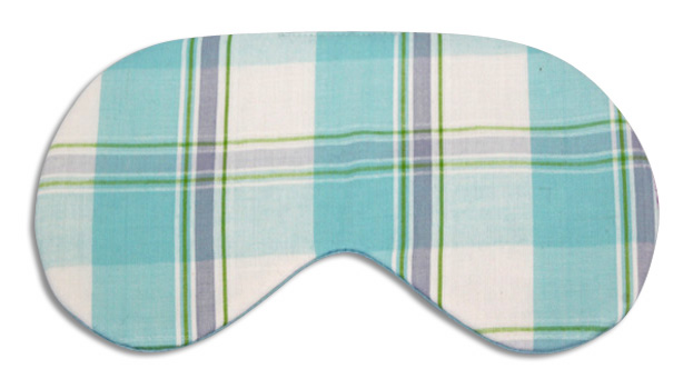 Blueberry Plaid Sleep Mask - front