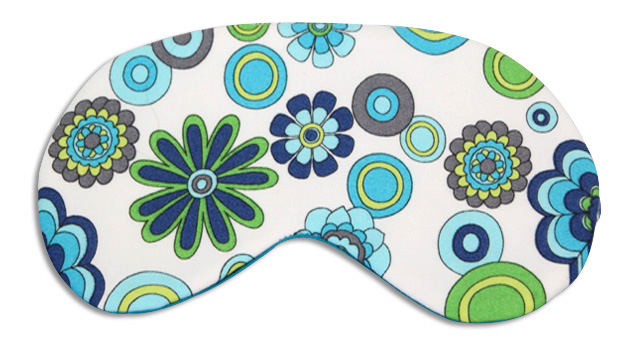 Floral Blue Sleep Mask - front